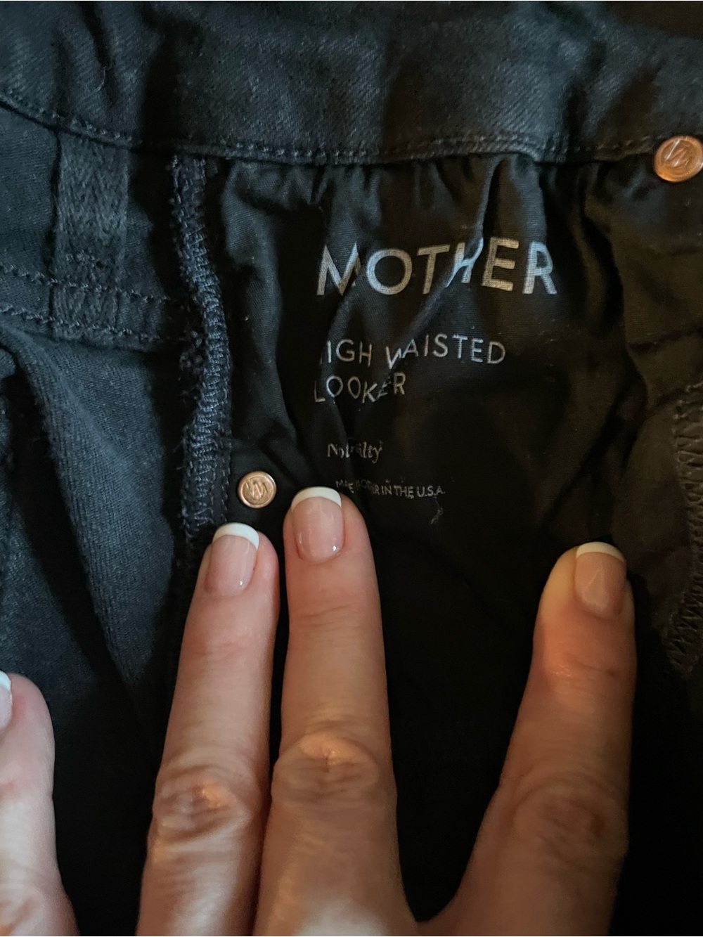 MOTHER High Waisted Looker Bottoms - Black